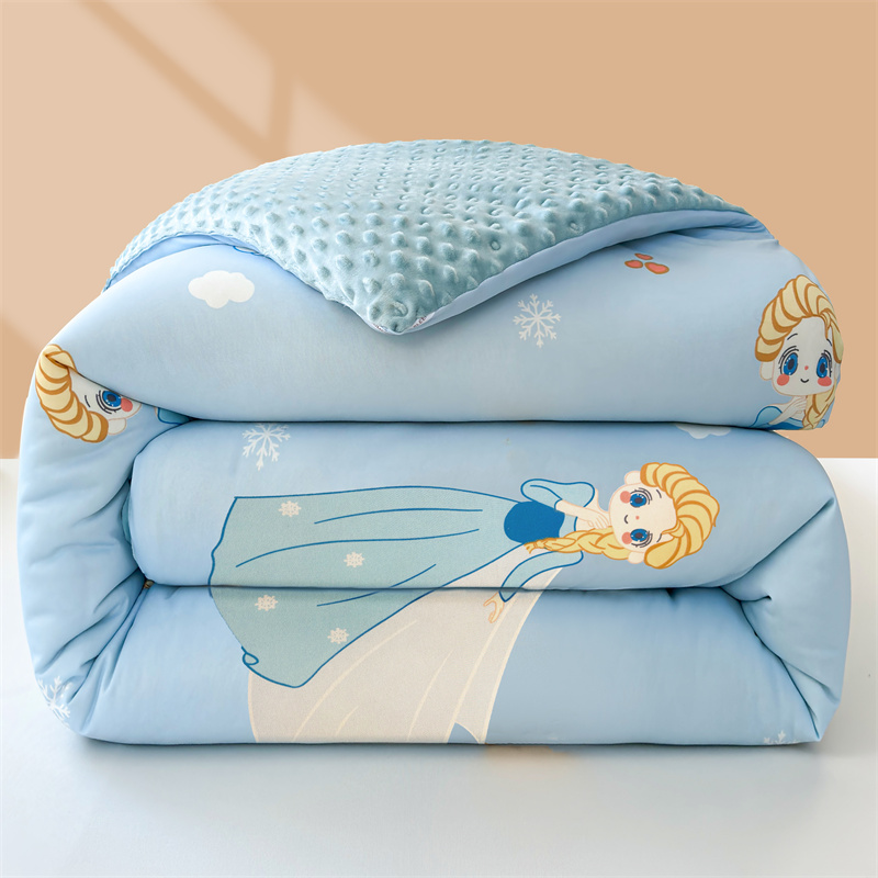 萌艾莎针织棉A类春秋冬大豆厚被