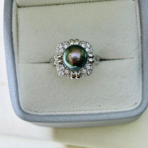 国内精工S925纯银方形戒指空托配件可配8-9-10mm银金色