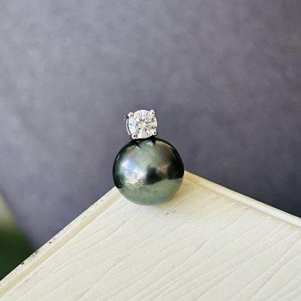 纯银S925莫桑钻王妃diy吊坠3mm和4mm可配7-8-9或10-11-12-13mm