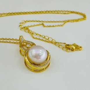 精工S925纯银M家重工葫芦吊坠空托配件含链可配10-11-12mm