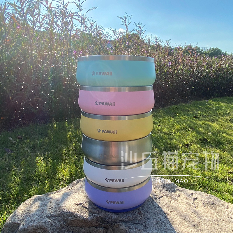 Pawaii怡爪狗碗狗食盆不銹鋼狗碗