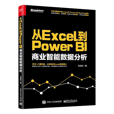 官方旗舰店 从Excel到Power BI 商业智能数据分析 PowerBI入门书籍 Power BI操作教程 Power Query数据查询工具 excel数据分析