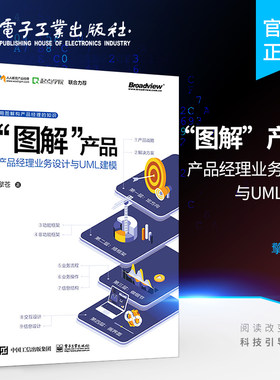 官方旗舰店 “图解”产品:产品经理业务设计与UML建模 文档漏洞产品调研逻辑CRM设计B端C端产品经理书 业务流程设计基础入门教程