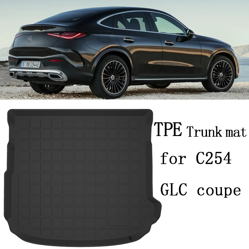 2024款奔驰GLC260 300 coupe后备箱垫C254橡胶TPE尾箱垫TRUNK mat