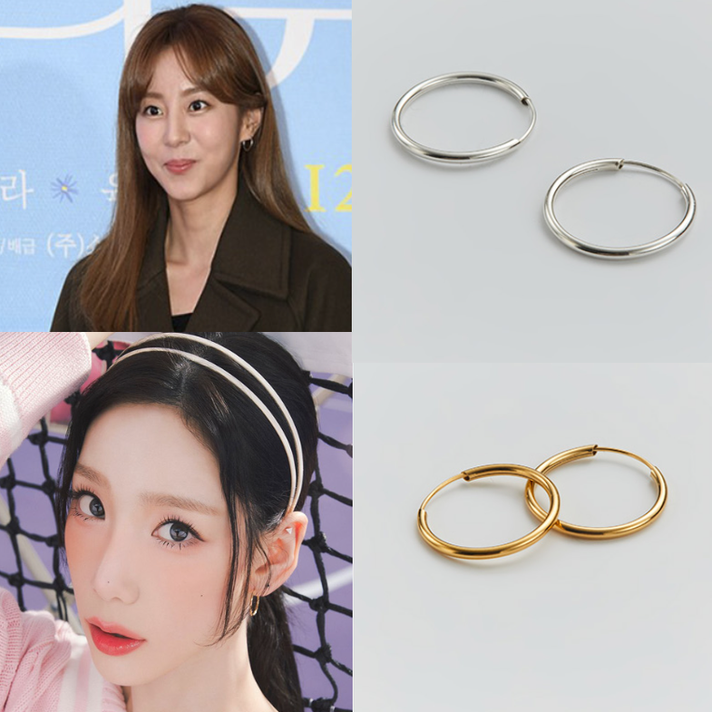 韩国代购Hei正品 郑裕美 金泰妍 uie 金宥真同款圈圈耳环 耳圈女
