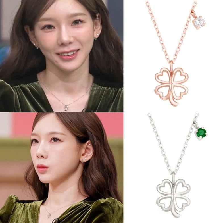 直邮~韩国代购正品 金泰妍明星同款 韩版简约925银项链 饰品 两色