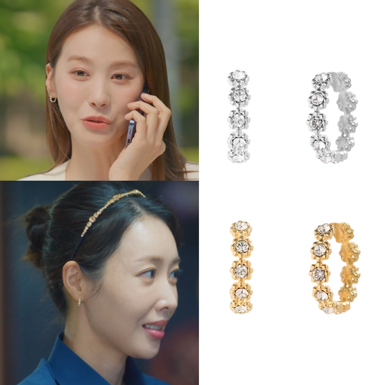直邮~刘仁英 王智慧 韩国代购 Primaute正品 百搭圈圈耳环 耳圈