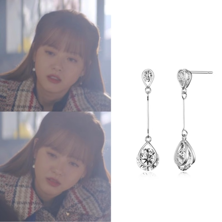 韩国代购 HAESOO. L正品 韩剧哆哆嗖嗖啦啦嗖 高雅拉同款镶钻耳环