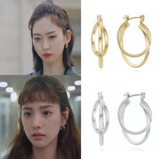 韩国代购 Rita Monica正品 韩剧顶楼 韩智贤 林珍娜同款耳环 耳饰