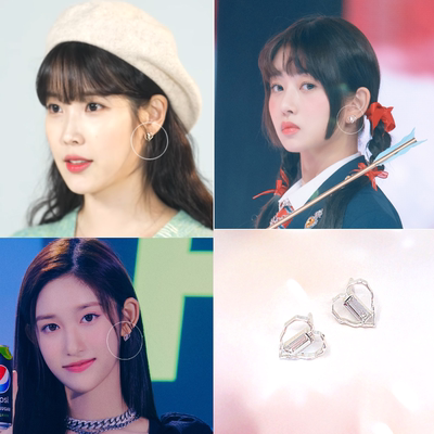 直邮~IU 李知恩同款 韩国代购JEALOUSY正品 韩版桃心心形耳钉耳环