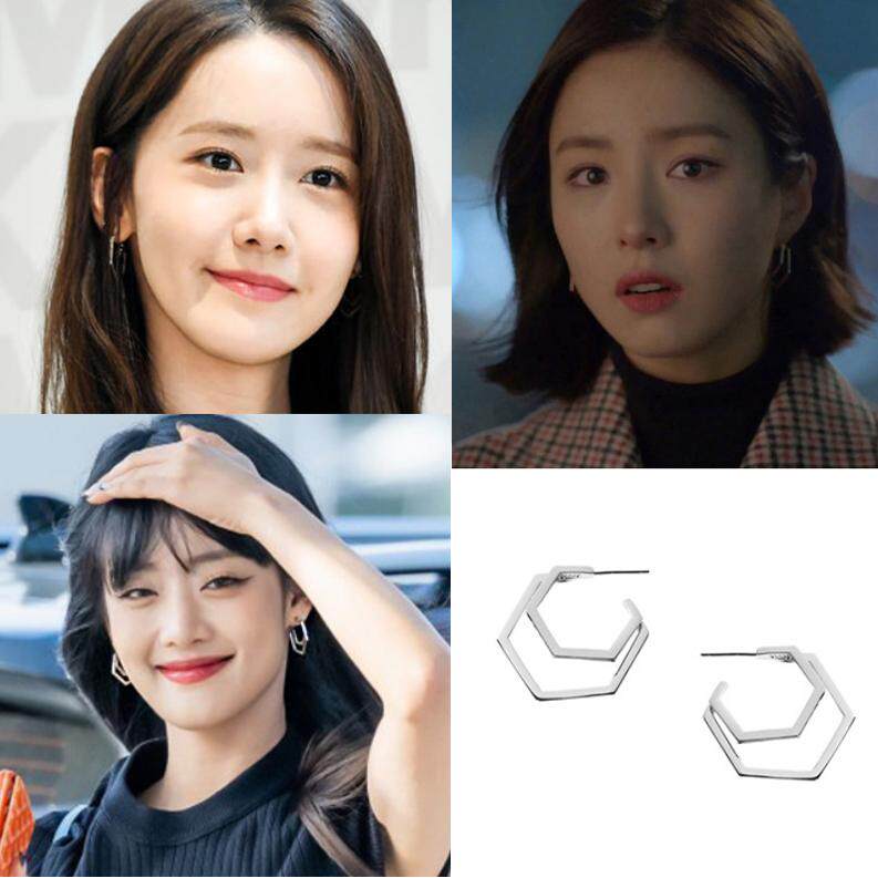 直邮~林允儿 申世京 MINNIE 李多熙同款简约耳环耳饰正品韩国代购
