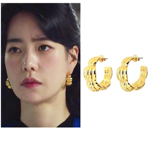 林智妍同款 直邮 朴妍珍 正品 韩国代购 耳环女 韩剧黑暗荣耀 耳圈