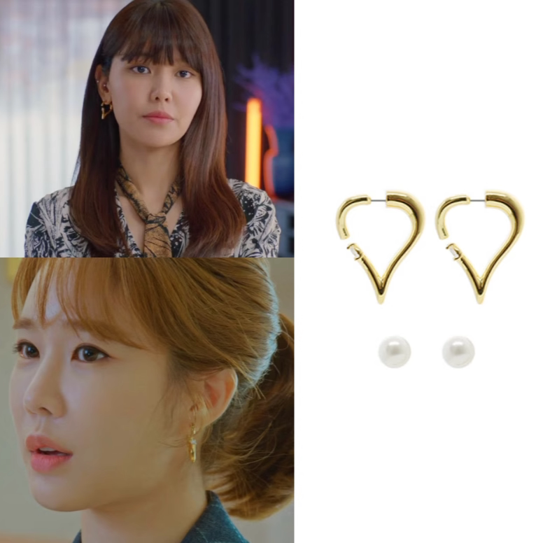 韩国代购jewelcounty正品 Run On崔秀英 刘仁娜同款心形耳环 耳饰