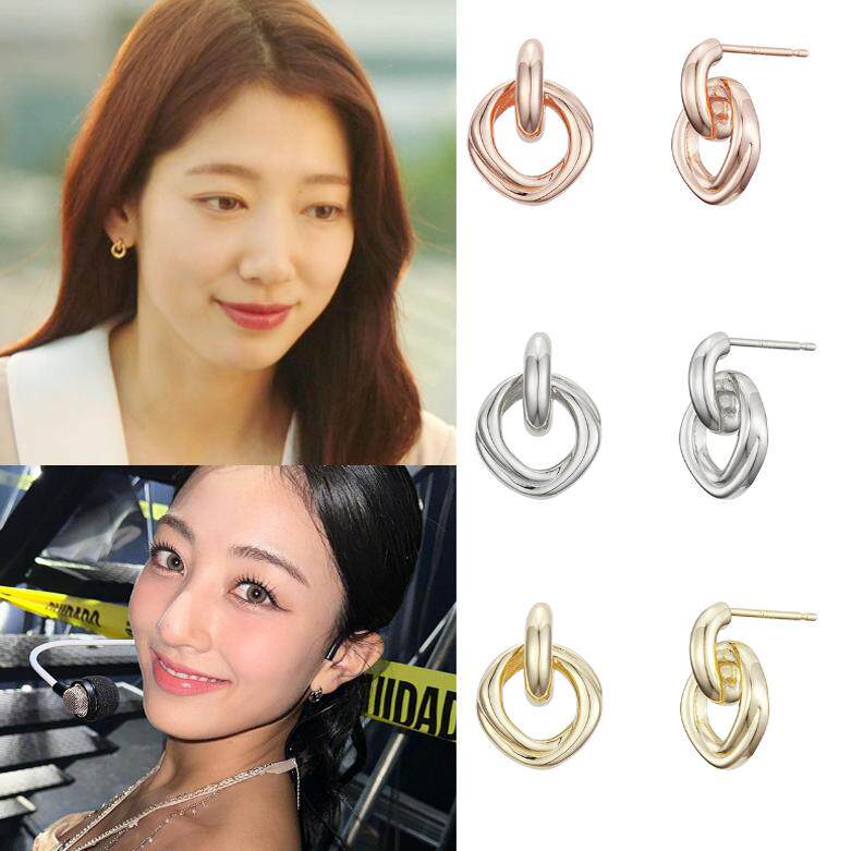 韩剧低谷医生 朴信惠 朴志效同款 简约耳环 耳钉女 正品韩国代购