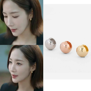 韩剧请和我的老公结婚 朴敏英同款圆球耳环 耳钉 正品韩国代购
