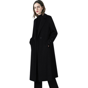 气质法式赫本风羊毛绒大衣女2025冬季修身显瘦经典呢子外套中长款