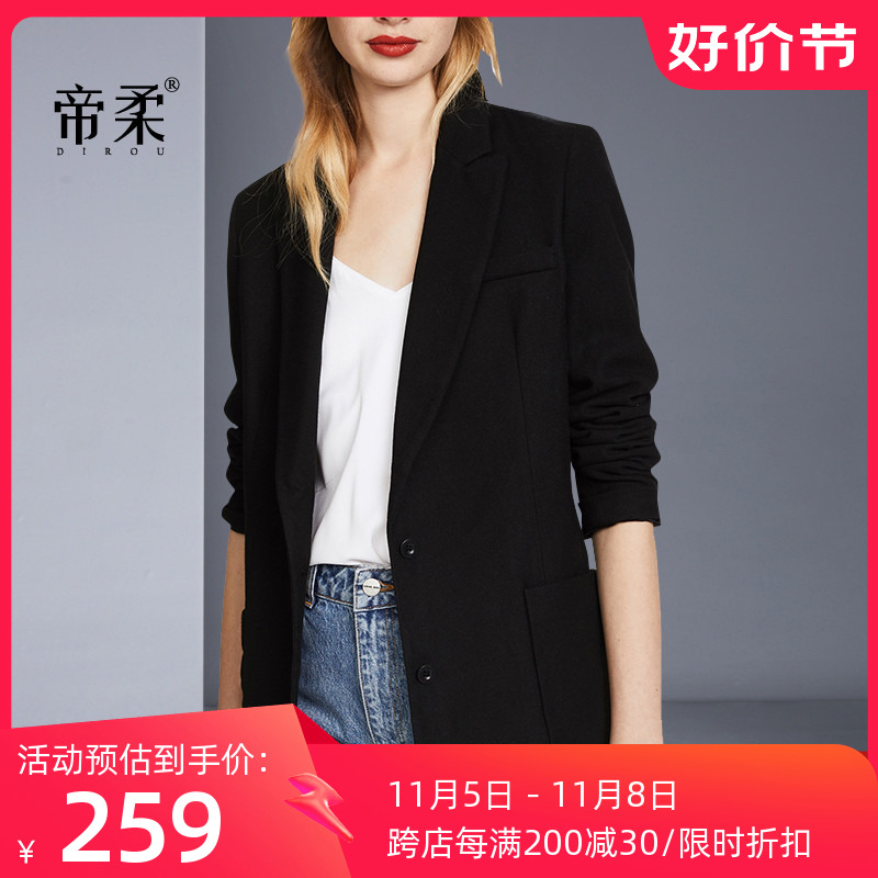 欧美时尚小西装女外套2023新款春秋英伦风气质修身大码OL职业西服