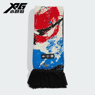 小胖哥XPG阿迪达斯三叶草曼联X石玫瑰联名限量保暖休闲文化围巾男