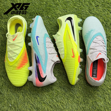 小胖哥XPG耐克PHANTOM 6暗煞GX高端FG真草长钉低帮成人足球鞋男女