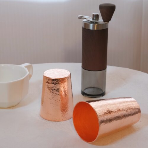 纯铜咖啡接粉杯紫铜杯接粉器