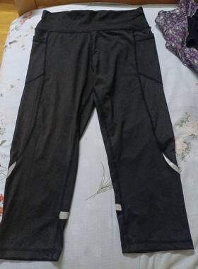 春夏新品黑色打底裤瑜伽紧身裤8分修身女休闲运动瑜伽舞蹈女裤