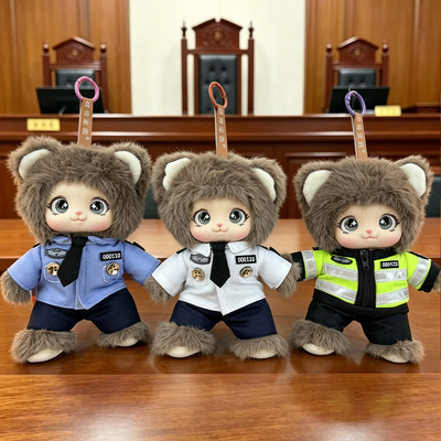 警察娃娃公仔毛绒挂件礼物