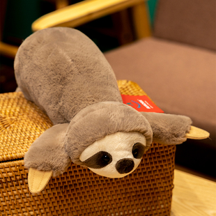 可爱软体树懒抱枕趴趴狐狸公仔鳄鱼小浣熊毛绒玩具送女生安抚娃娃