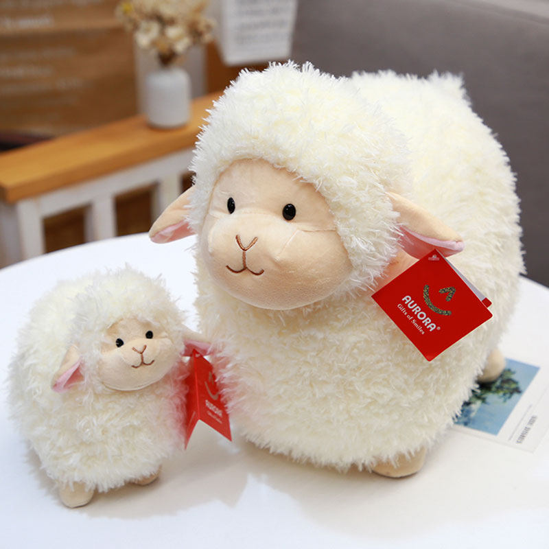 可爱仿真小羊公仔小绵羊毛绒玩具玩偶安抚抱枕布娃娃儿童女生礼物