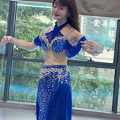 佐寒梦璐肚皮舞新款 显瘦表演服性感气质班服长裙练功 高级演出套装