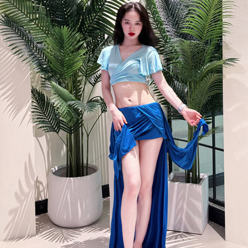 佐寒梦璐肚皮舞练功服新款套装初学者舞蹈服装女成人演出表演出服