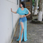 蕾丝显瘦表演服性感气质班服 演出套装 佐寒梦璐肚皮舞新款 高级大码