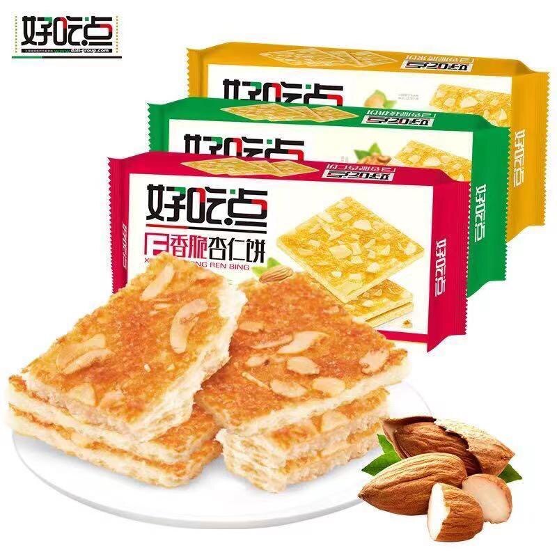 5月产/达利园好吃点208g香脆腰果饼核桃饼杏仁早餐下午茶零食
