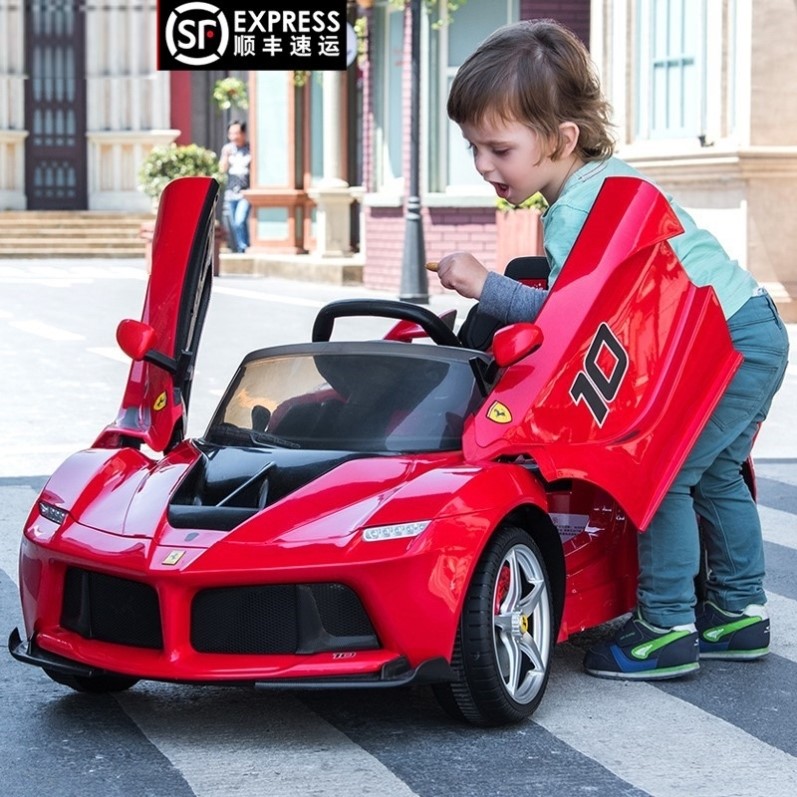 高端正版法拉利儿童电动车四轮遥控汽车男女宝宝小孩玩具车可坐人