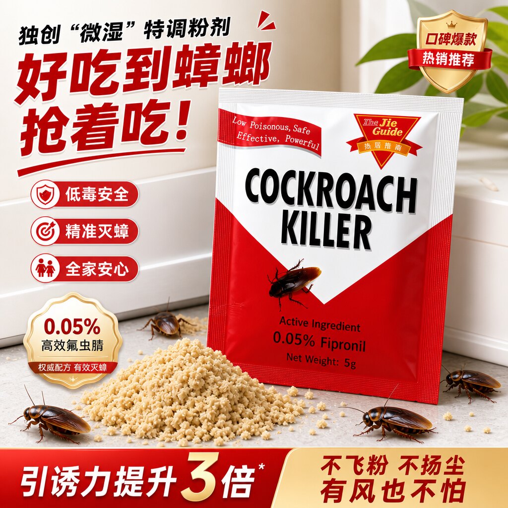 除杀蟑螂药粉蟑螂家用一窝端蟑螂屋灭蟑螂室内外厨房强力杀虫药粉