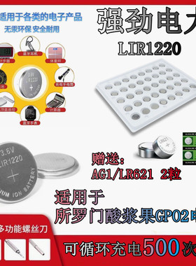 LIR1220纽扣电池适用于所罗门酸浆果GPO2电子3.6V锂离子充电AG1