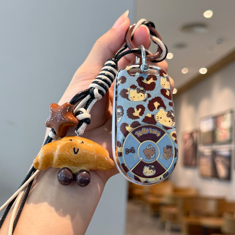 专用长城欧拉好猫钥匙套24款gt可爱黑猫白猫闪电猫芭蕾猫车包壳扣