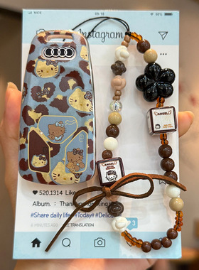 适用奥迪a4l钥匙套a3车a6l女q5l壳q3扣q2l新a5高档tt包q7 a8壳包