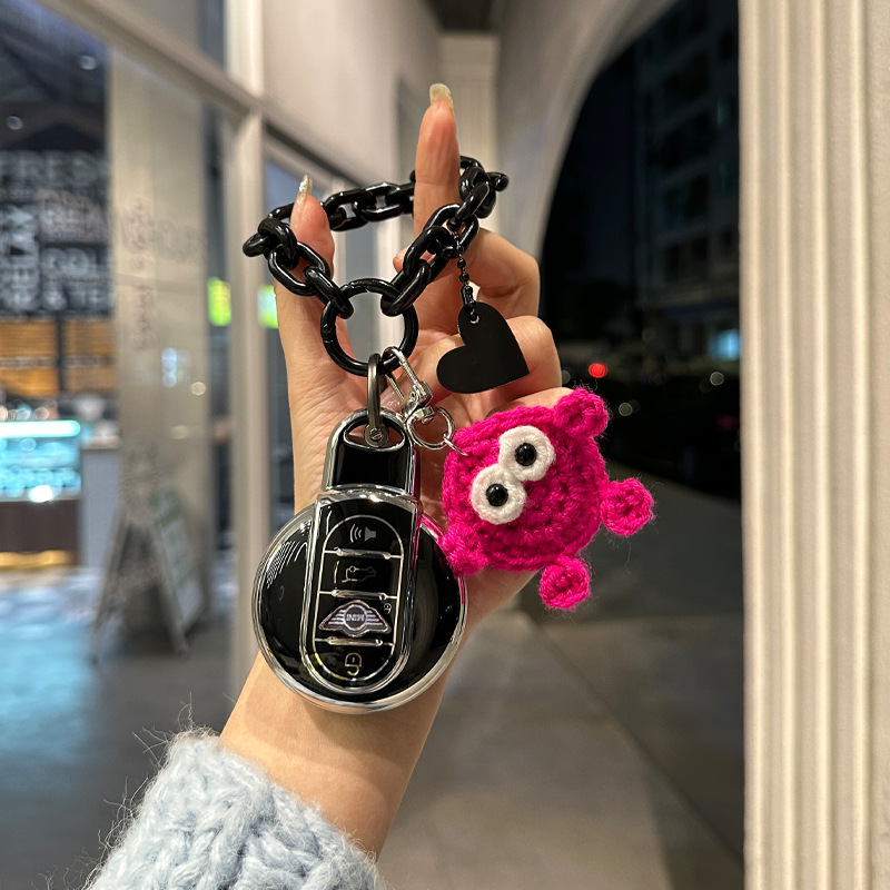 适用宝马mini钥匙套countryman cooper钥匙包f54f55f56F60壳扣女