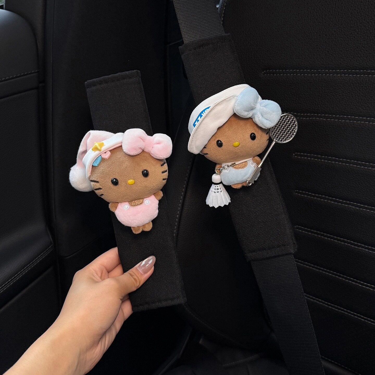 2026新款kitty汽车安全带护肩套车内保险带装饰防磨衣服一对情侣