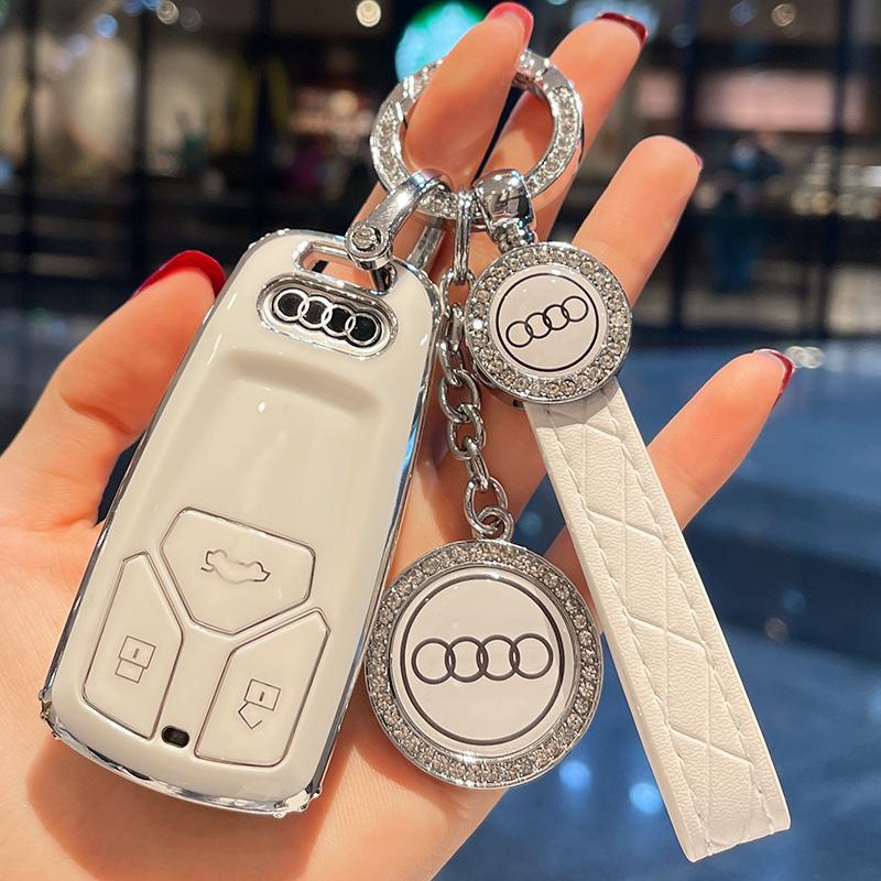 适用奥迪Q5L A4L Q3 A3 Q2L A6L车钥匙套保护壳扣tpu男女卡通22款
