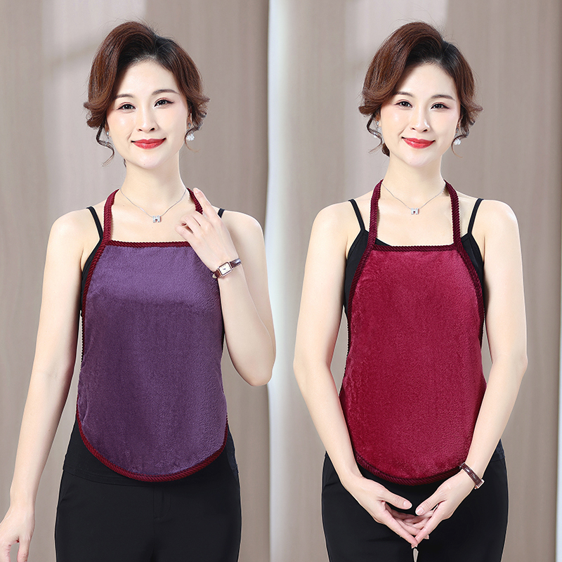 秋冬款法兰绒肚兜胃带中老年保暖护腰暖胃肚围加绒暖宫睡觉护肚子