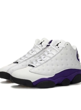 Air Jordan 13 篮球鞋 zoom air舒适 湖人白紫884129-105济南ls