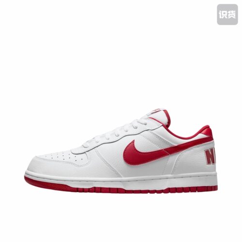 Nike Big Low 透气 耐磨 轻便 板鞋 白色/红色355152-150安徽xc仓