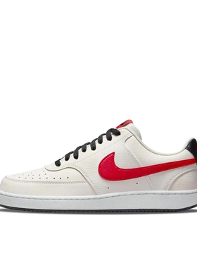 Nike Court Vision 板鞋 复古 白色/红色/黑尾DH2987-102济南ls