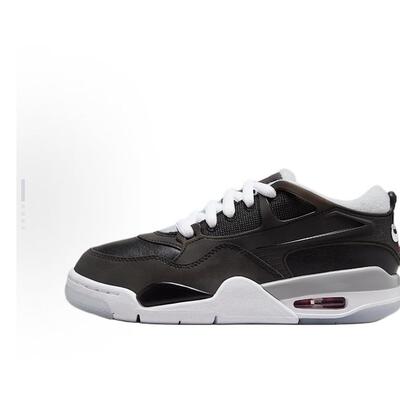 Jordan Air Jordan 4 RM 耐磨 低帮 儿童篮球鞋 黑白HV5187-010
