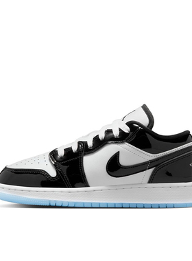 Air Jordan 1 板鞋 运动鞋GS/黑色/白色/蓝色DV1333-100广东kd仓