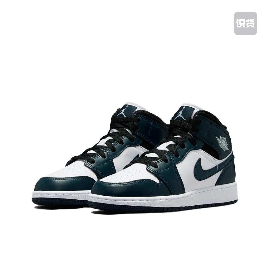 Air Jordan 1 Mid AJ1墨绿色中帮男休闲篮球鞋554725-411山东mj