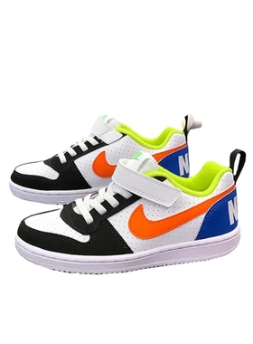 Nike Court Borough 2 小白鞋 白色/蓝色/橙色DV9114-181济南ls