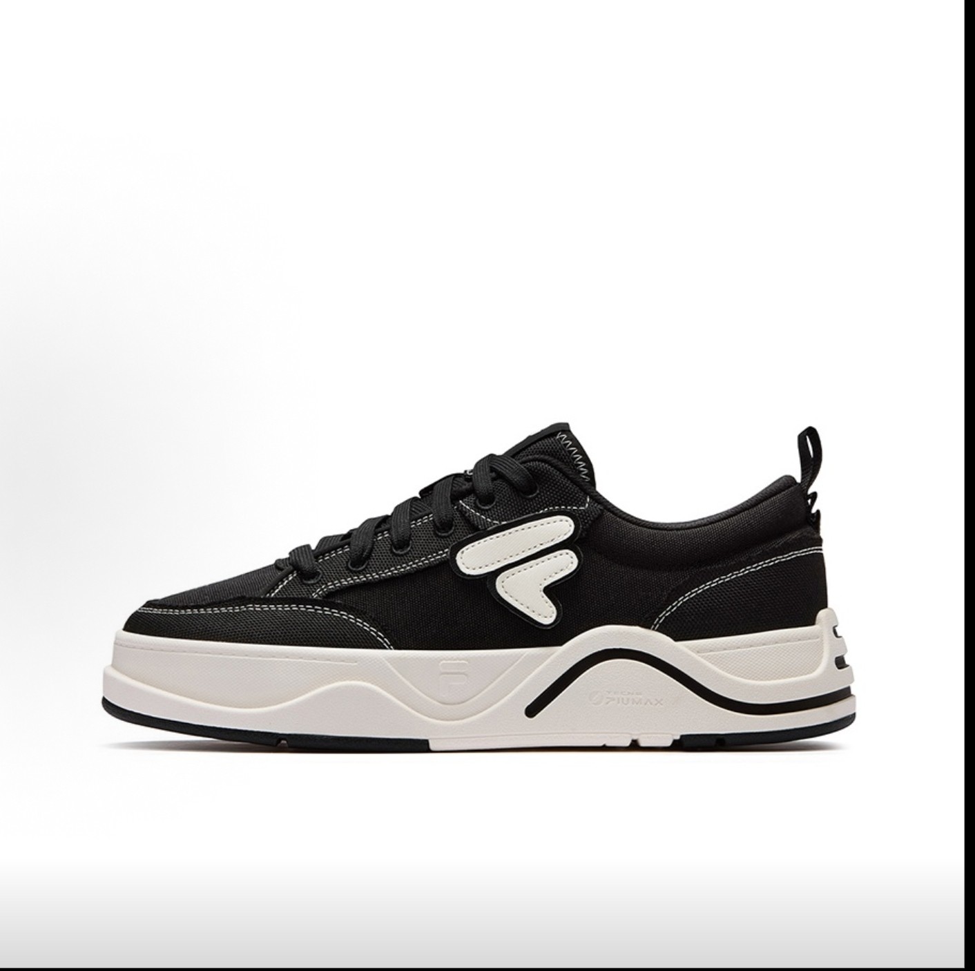 FILA FUSION斐乐潮牌 50-50 DX II CVS 帆布 板鞋 黑白  上海ZM仓