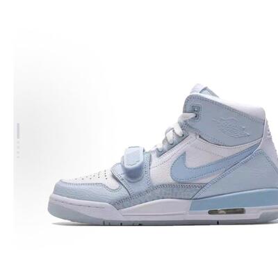 Jordan Legacy 312 合成革中帮 儿童篮球鞋 北卡蓝FV8118-141